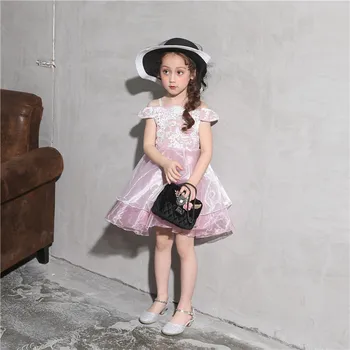 

Children Clother 2017 Summer Fashion Brand Design Embroidery Party Dress for Girls Kids Birthday Party Dresses Babay Girl Dress