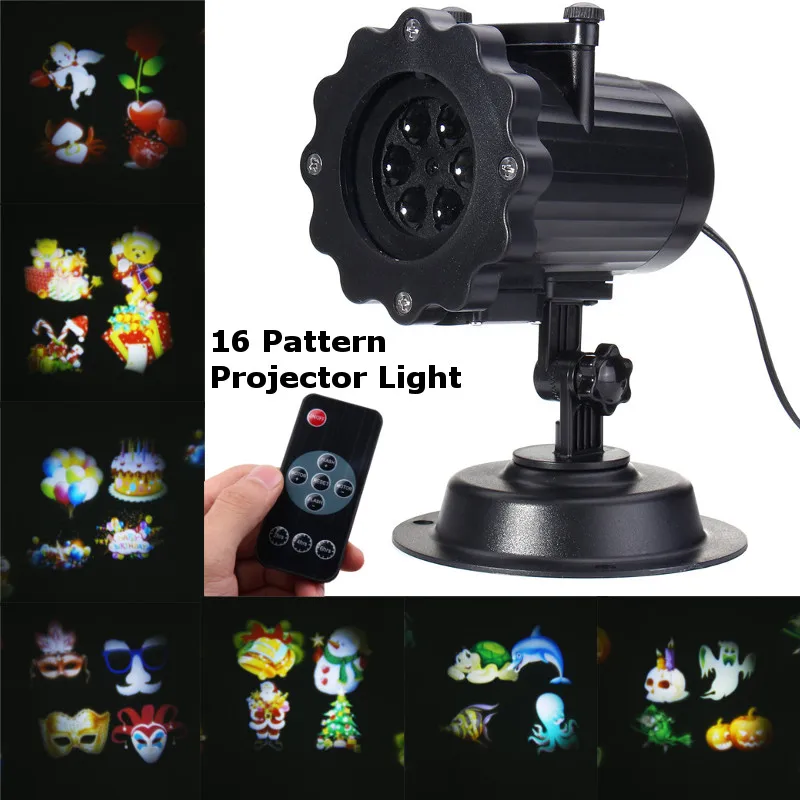 

Smuxi 16 Patterns LED Laser Projector Light Landscape Projector Lamp Christmas Halloween Party Decoration Outdoor Waterproof
