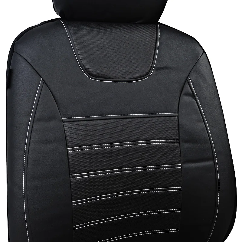 Передняя крышка сиденья для водителя и пассажира ПУ кожаные чехлы для сидений Экологичная дышащая сетка ткань универсальный протектор сиденья