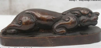 

2" Chinese Purple Bronze Foo Fu Lion Beast Dynasty imperial Seal Stamp Signet