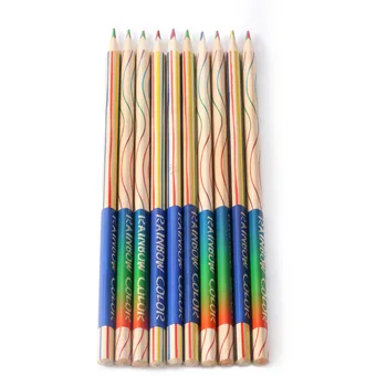 

10Pcs/pack Multicolor Pencils Rainbow Color Pencil 4 in 1 Colored Drawing Painting Pencils School Stationery Art Supplies
