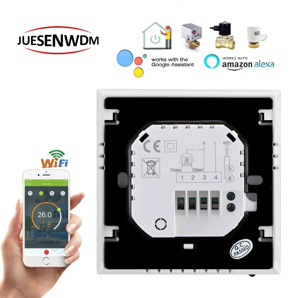 24VAC 95 240VAC 3A без/NC сенсорный пол с подогревом Wi Fi термостат для нагрева