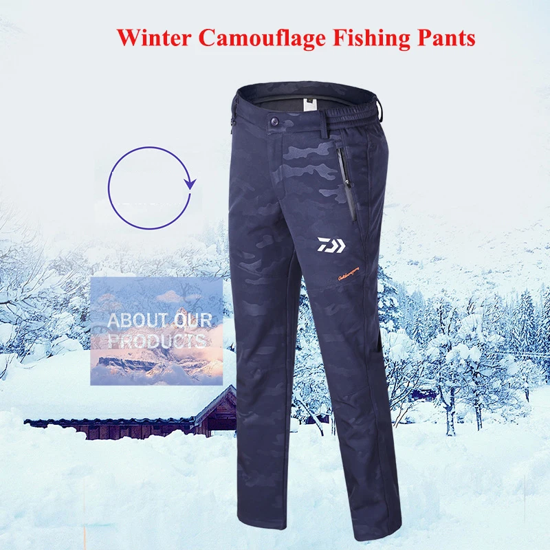 

1PC New Men Outdoor Sports Camouflage Winter Windproof Fishing Pant Clothing Warm Waterproof Hiking Climbing Pant