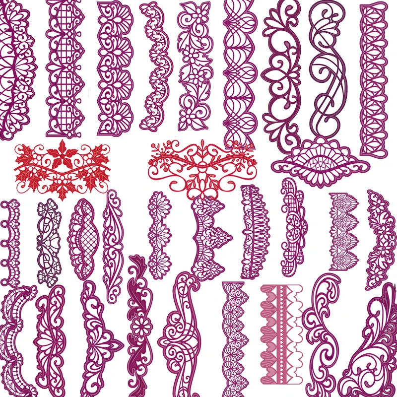 

Lace Border Edge Frame Metal Cutting Dies Stencil for DIY Scrapbooking Embossing Decoration Card Crafts Die Cut Template 2019