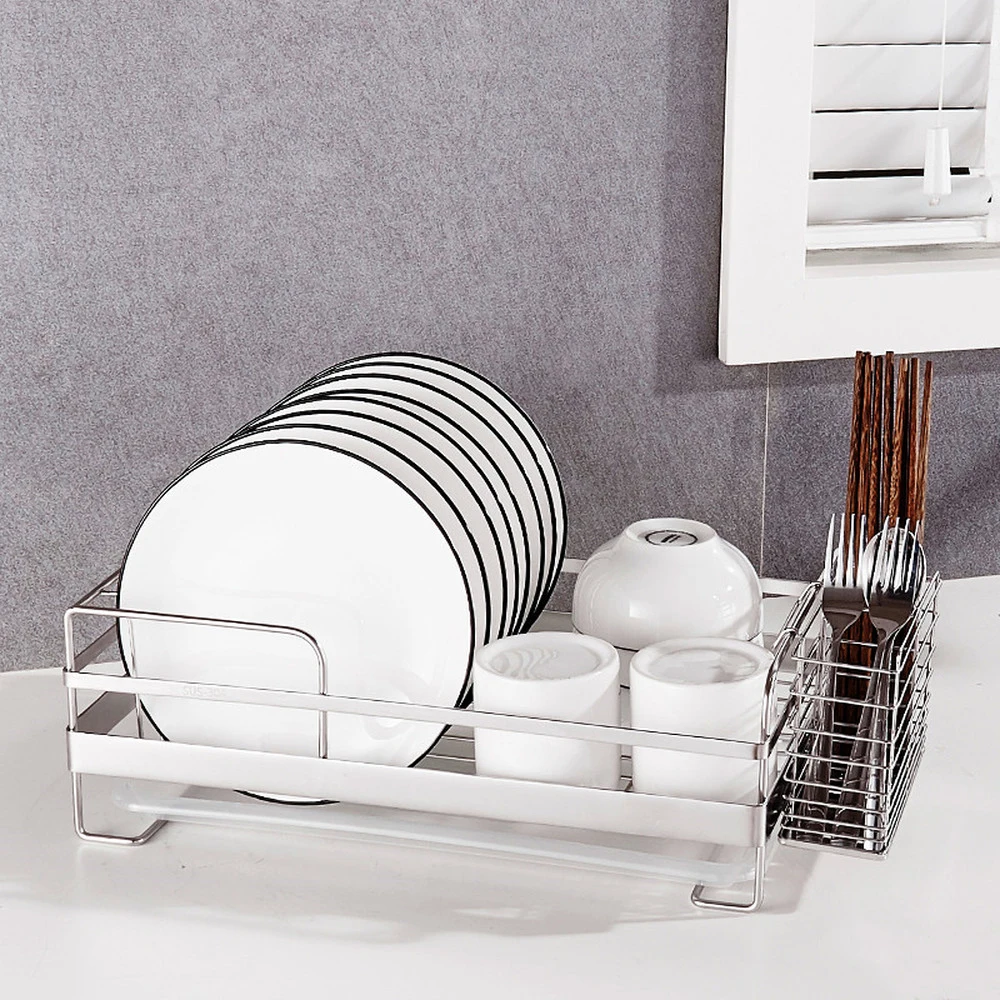  A1 304 stainless steel kitchen rack wash plate dishes chopsticks storage rack cupboard drain dish r - 32909009214