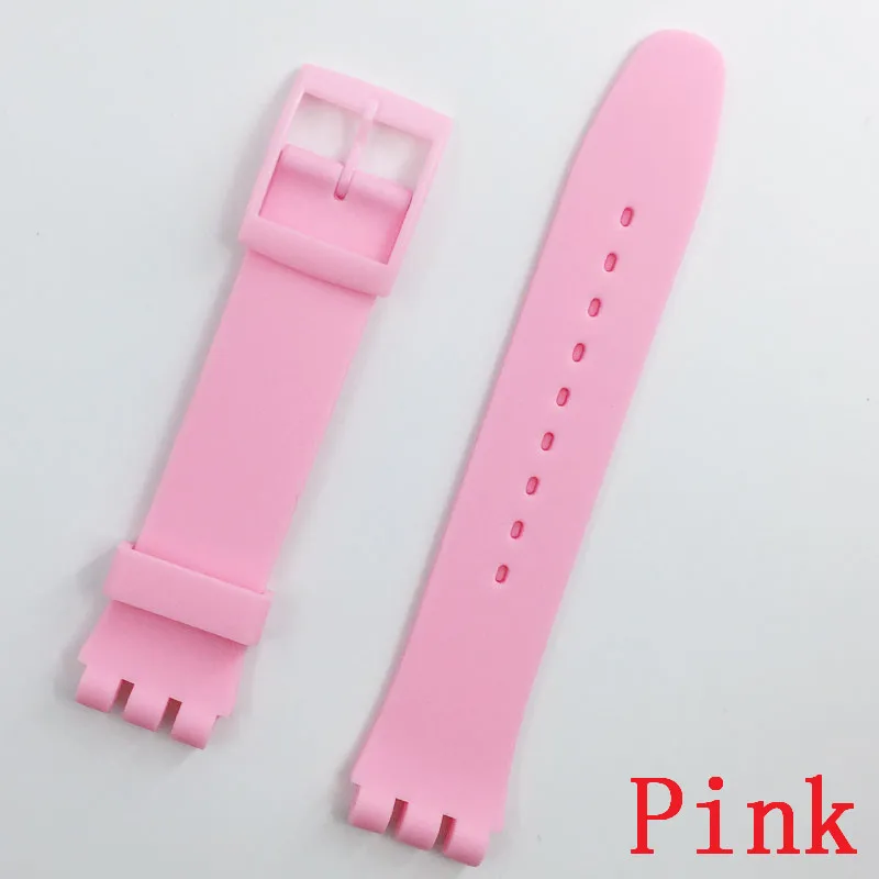MR NENG сменный ремешок для часов, ремешок для часов, образец ремешка 16, 17, 19, 20 мм, браслет на запястье, черный, синий, розовый, зеленый - Цвет ремешка: Pink