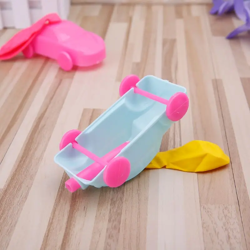 1 шт. детские подарки аэродинамические силы надувной шар автомобиль DIY инерционная мощность проект детские игрушки для научного эксперимента