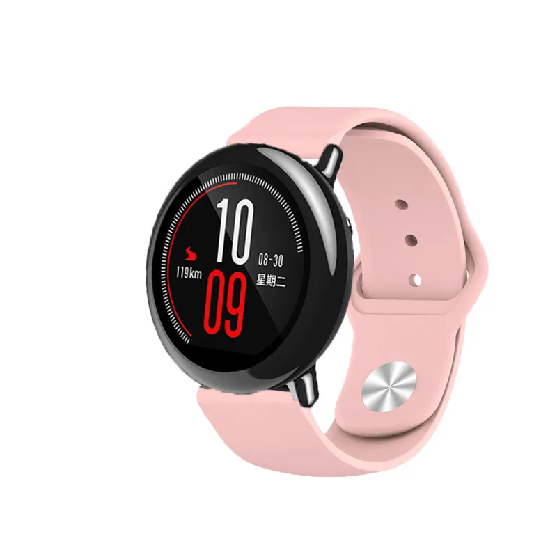 22 мм Мягкий ремень для Xiaomi Amazfit Pace ремешок силиконовые смарт-часы amazfit stratos 2/galaxy watch
