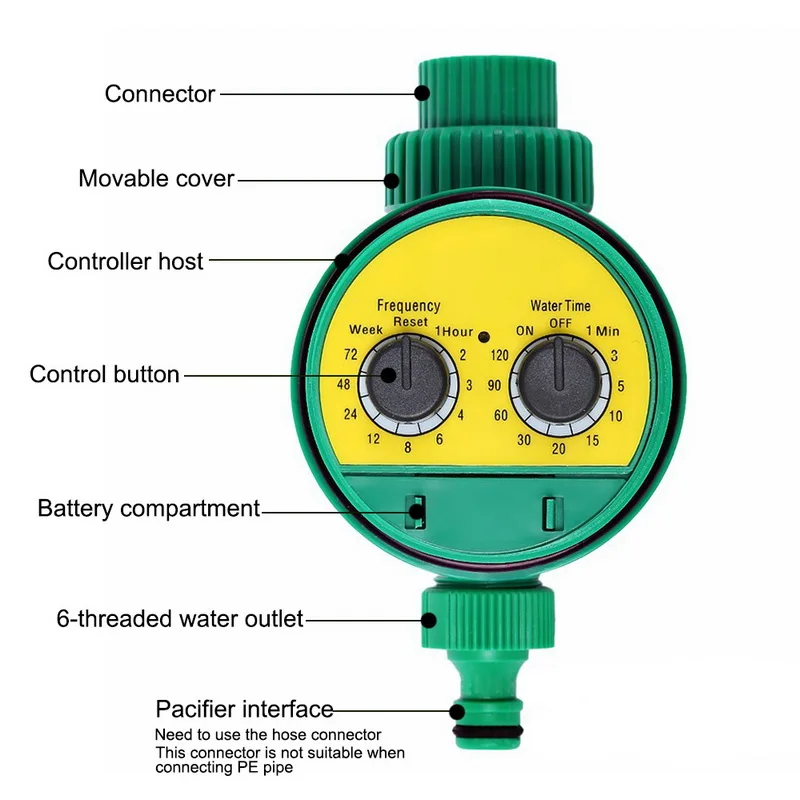 Watering Timer Solar Power Automatic Irrigation Watering Timer Programmable Hose Timers Irrigation System for Greenhouse Plant