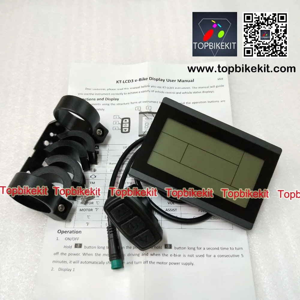 Top KT LCD3 Ebike LCD display 24V / 36V / 48V KT-LCD3 Display with Julei 5pins waterproof connecor / KT display ebike display meter 1 Top KT LCD3 Ebike LCD display 24V / 36V / 48V KT-LCD3 Display with Julei 5pins waterproof connecor / KT display ebike display meter 1