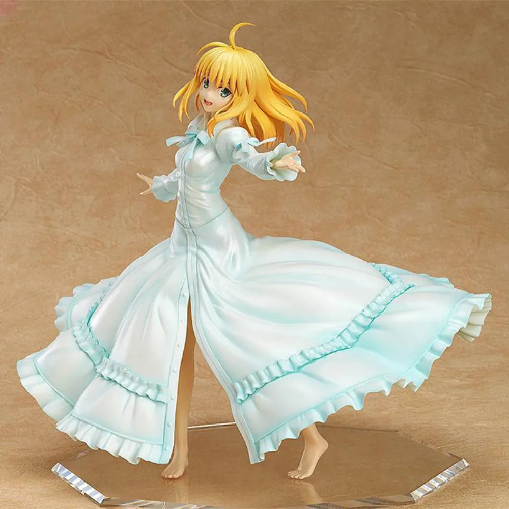 Fate/Stay Night Saber экшн-фигурка последняя серия Подарочные игрушки для девочек фигурка ПВХ фигурка аниме меч фигура фигма кукла модель PM - Цвет: No box
