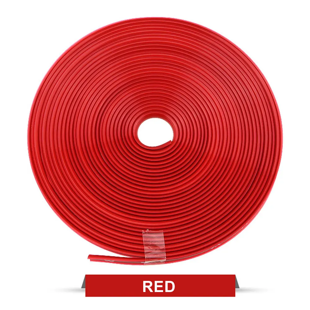 8 м/рулон, стиль, ipipa Rimblades, автомобильные цветные колесные диски, протекторы, Декор, Полоска, защита шин, линия, резиновая формовочная отделка - Цвет: Красный