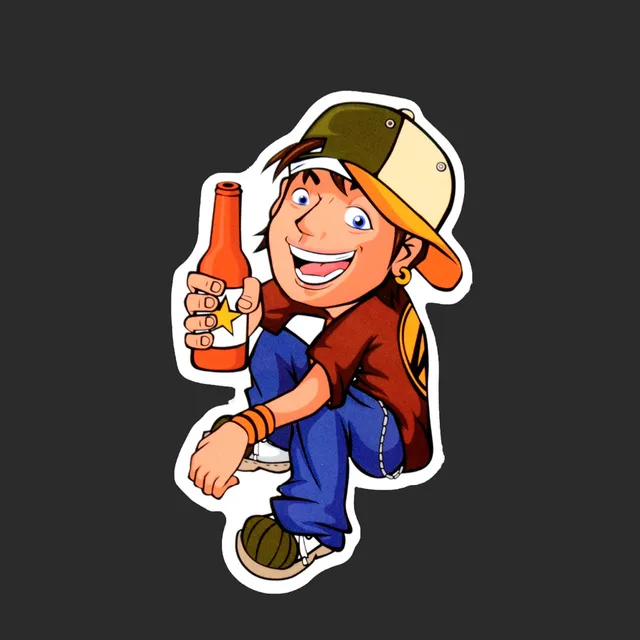 handsome hat boy single funny sticker car styling waterproof