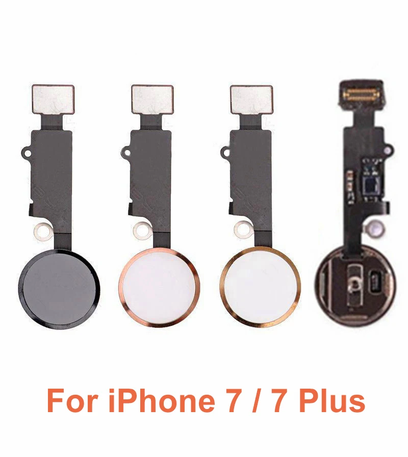 

New Home Button Flex Cable for iPhone 7 4.7"/ 7 Plus 5.5" Home Key Cap Button Assembly Flex Replacement Parts Black White Gold