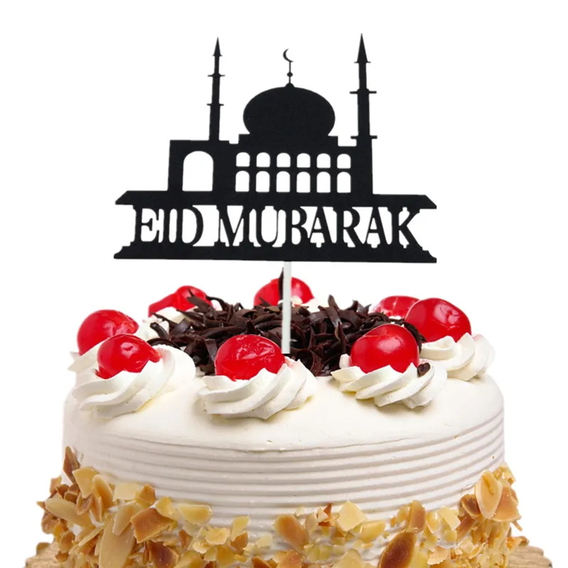 

Eid Mubarak Cake Toppers Flags Glitter Kids Birthday Cupcake Topper Wedding Baby Shower Party Ramadan DIY Muslim Baking Xmas