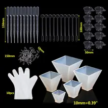 145 шт литейные формы Наборы силиконовой пирамиды одноразовые пластиковые стаканчики перчатки винтовые глазные шпильки мешалки капельницы для эпоксидной смолы