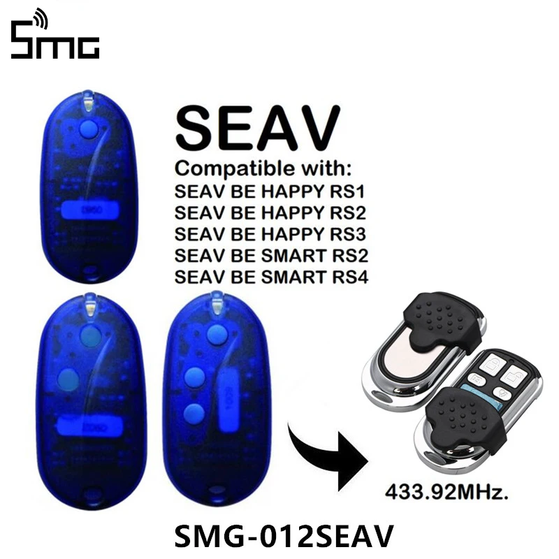 

Gate control SEAV garage door remote control SEAV BE HAPPY RS1 RS2 RS3 remote garage rolling code 433.92MHz remote control