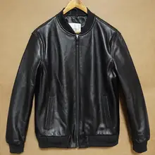 Новинка, фирменные мужские Куртки из натуральной овечьей кожи, мужские демисезонные повседневные куртки черного цвета, 2xl, 3xl, xxxl