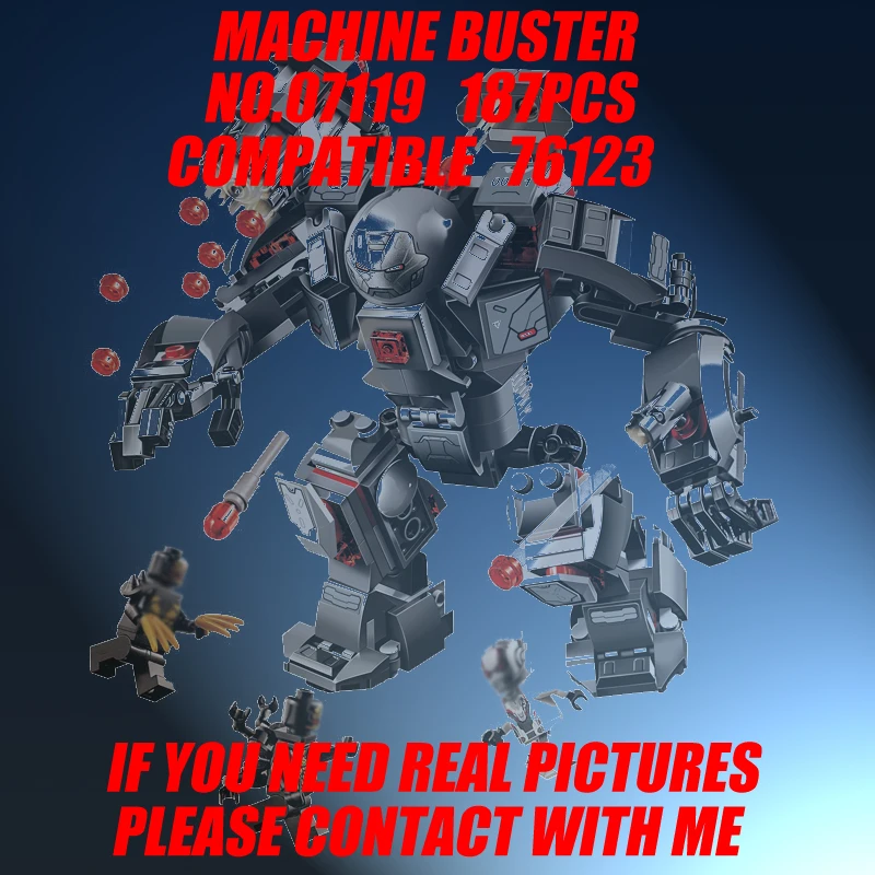 

Building blocks 07120 Compatible with legoingly Marvel 76124 Bricks War Machine Buster figures Super Heroes toys for children
