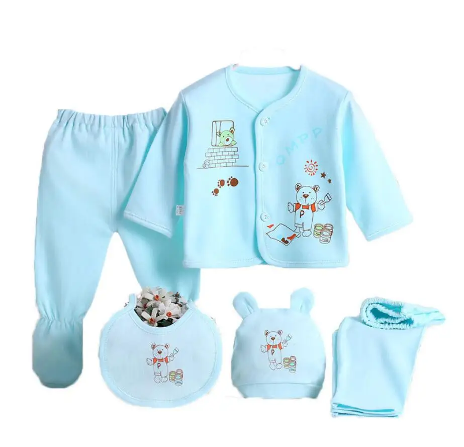 Комплект одежды для новорожденных, костюмы для маленьких мальчиков Комплекты одежды для девочек, топы, штаны, юбка-брюки Шляпы Одежда для девочек комплект для детей комплект для маленьких девочек 5 шт./компл - Цвет: CW6001ML