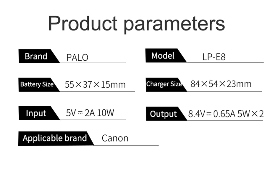 PALO 4 шт. LP-E8 LP E8 LPE8 1800 мАч батарея для камеры+ ЖК двойное зарядное устройство для Canon EOS 550D 600D 650D 700D Rebel T2i T3i T4i T5i