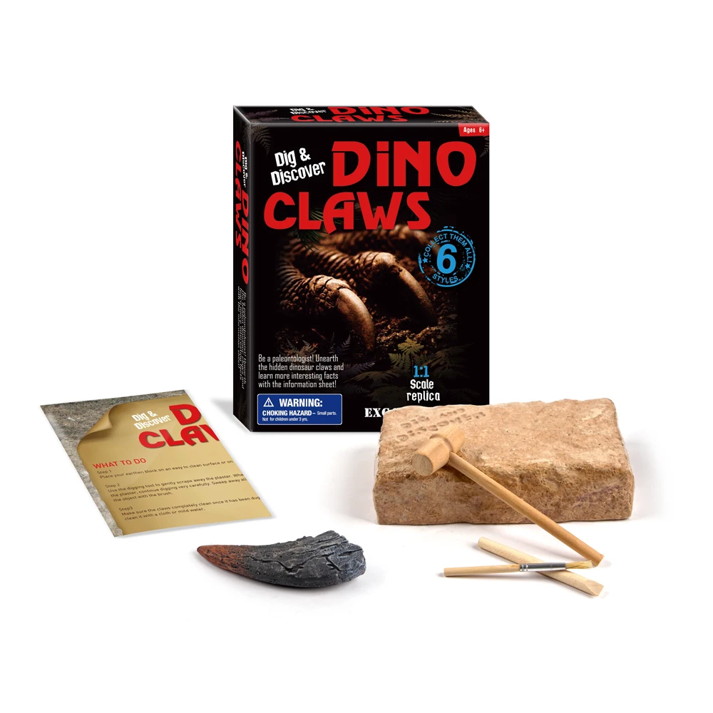 

Surwish Environmentally Friendly Materials Children Educational Dinosaur Claws Fossil Excavation Toy Kits for Learning Skills