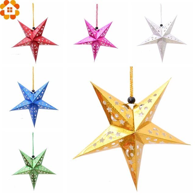 Aliexpresscom 5 Teilelos 30 Cm Diy Papier Sterne Girlande Stern Dekoration Weihnachtsschmuck Kinder Geburtstagweihnachtenhochzeit Dekoration Von