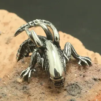 

316L Stainless Steel Cool Punk Gothic Alien Newest Ring