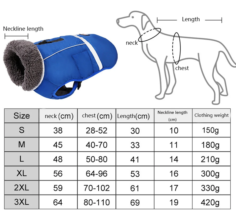 Куртка для собак 4 цвета Водонепроницаемая флисовая одежда для маленьких средних и больших собак ветрозащитная теплая зимняя верхняя одежда пальто светоотражающий наряд