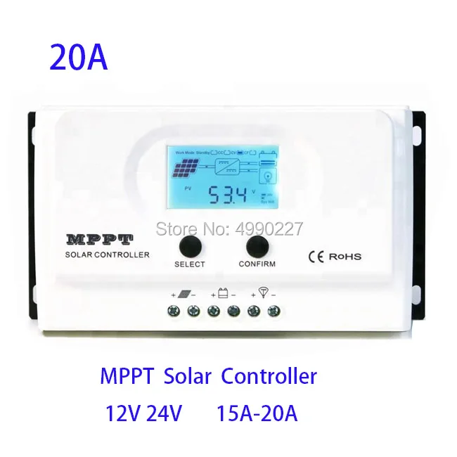 

20A MPPT Solar Charge Controller 12V/24VDC Max PV 150V USB 5V/3A Output + Cloud-Box-M1 Use For MPPT Solar Panel Power Regulator