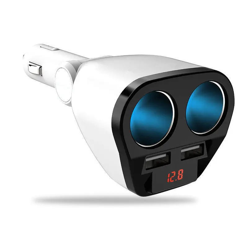JXLCLYL 120W Car Cigarette Lighter Power Adapter 12V-24V Car Splitter 2 Way Cigarette Lighter Socket With Dual 2 USB Car Charger