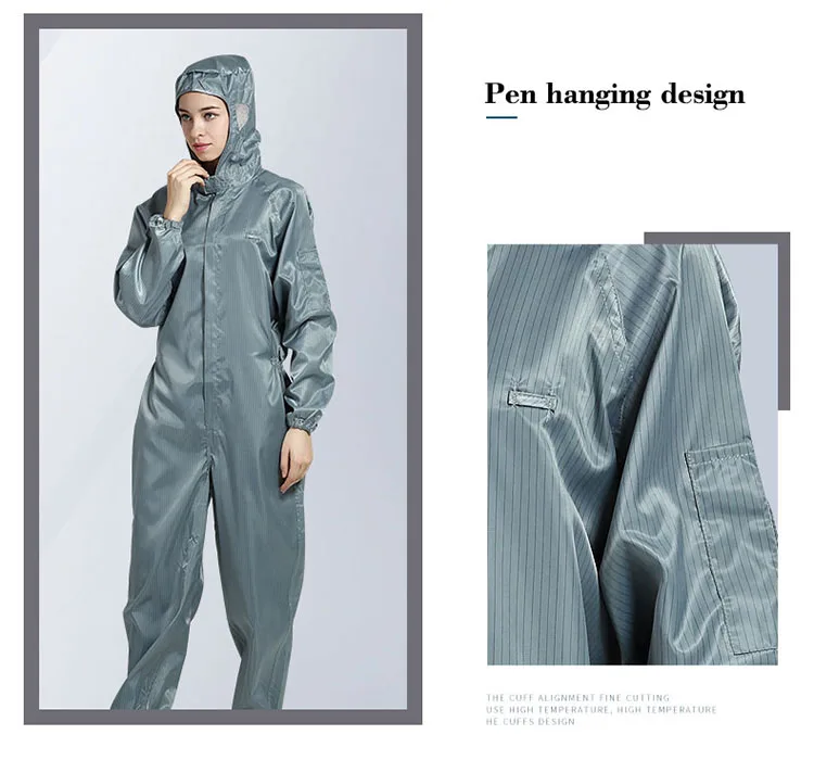 Men women Anti-static Clothing Hooded Dust-proof Coveralls Cleanroom Garments Factory Clean Food Paint Work Protective Clothing (14)