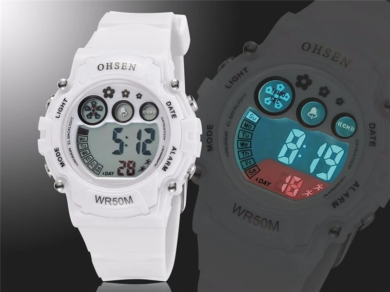 2019 горячая распродажа новые спортивные детские электронные цифровые спортивные часы студенческий светодиодный водонепроницаемый модные