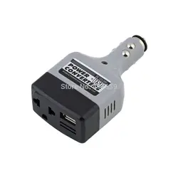 1Pc High Quality Car Mobile Converter Inverter Adapter DC 12V/24V to AC 220V Charger Power + USB New Dropping Shipping~