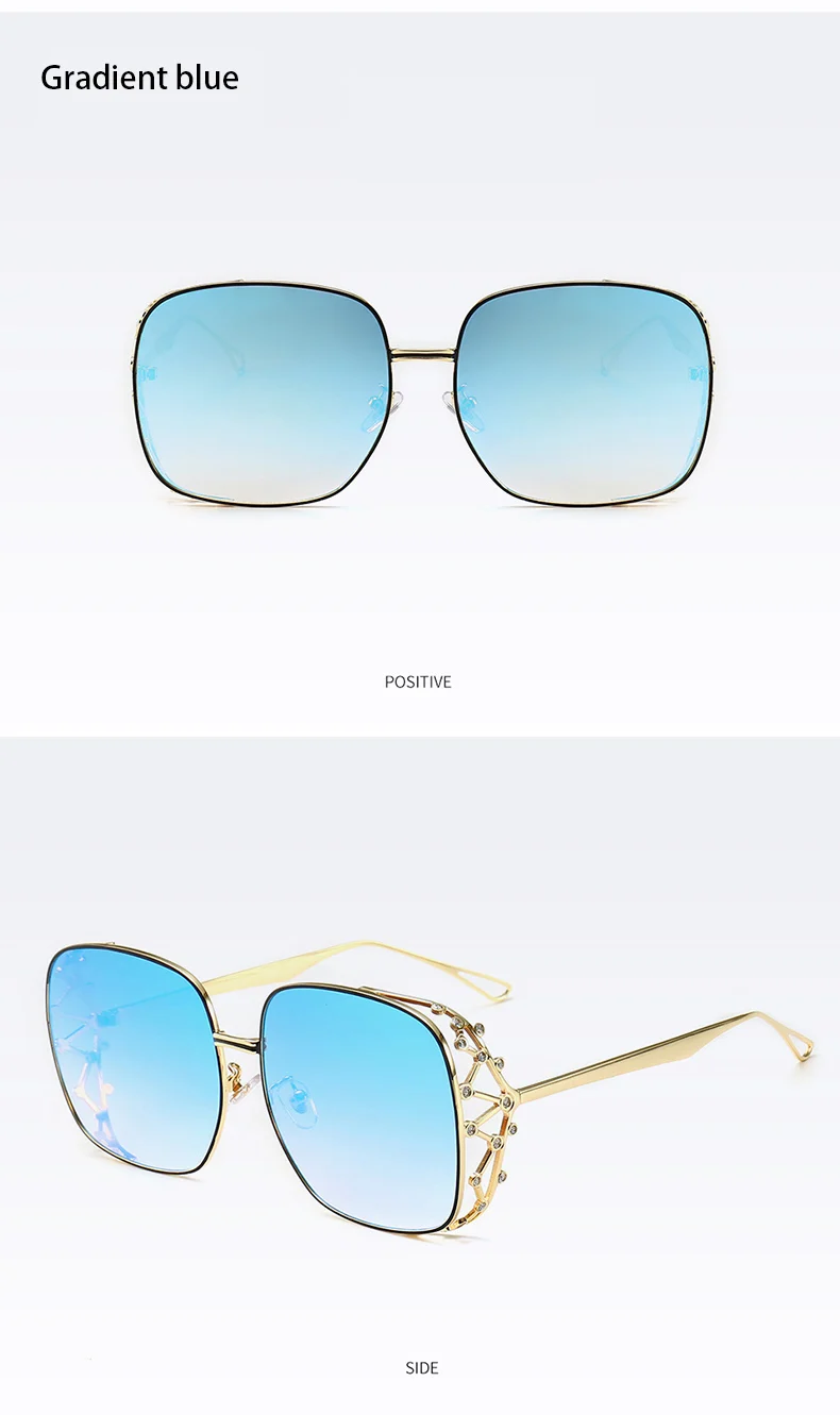 SO& EI инкрустированные бриллиантами солнцезащитные очки модная коробка полые солнечные очки негабаритная оправа женские солнцезащитные очки UV400 Gafas De Sol