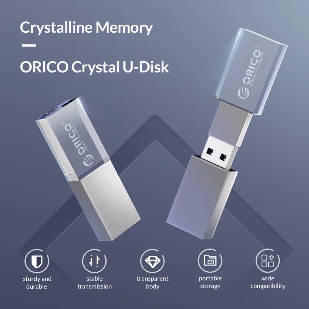 ORICO USB Flash Drive Crystal USB3.0 U-Disk 64GB 32GB 16GB USB 3.0 Flash Memory Flash Disk Flash Drive Storage Mini USB Stick