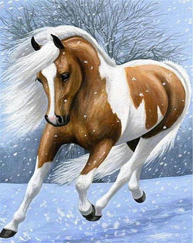 Cavalo unicórnio 5D Diy Стразы Neve Diamante Praça Cheia Bordado Pérola 3D Desenho Foto Artesanato Decoração Prese | Дом и сад