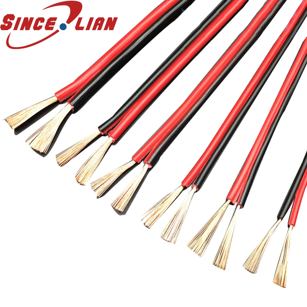 18/20/22/24/26AWG Tinned Copper Wire UL2468 Red and Black Line 2pin
