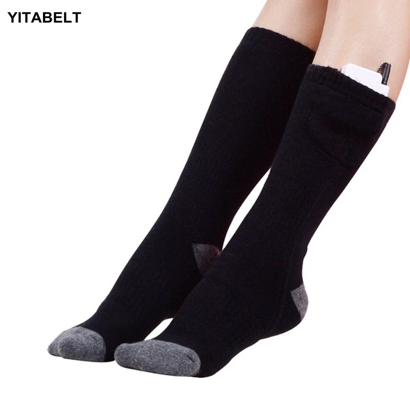 

USB Charging Heating Warm Socks Adjustable Temperature Lithium Battery Infrared Heating Male Female Socks