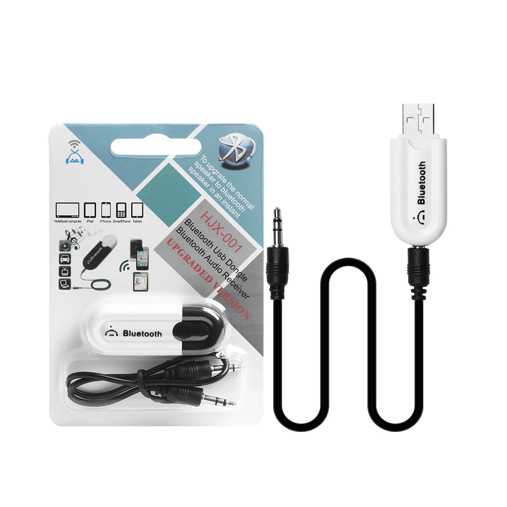 

random color!Dual Output USB Bluetooth Receiver Wireless Audio Music Stereo adapter Dongle receiver