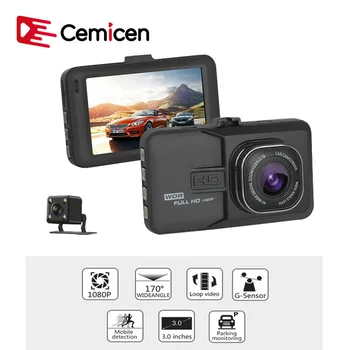 

Cemicen Full HD 1080P Car DVR 3.0 Inch IPS Screen Car Camera Dual Lens Dash Cam Video Recorder Night Vision G-sensor Registrator