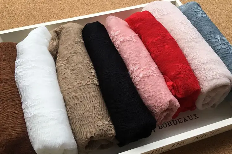 

High quality soft mesh stretch lace fabric DIY clothing skirt hollow flower lace top quality fabric