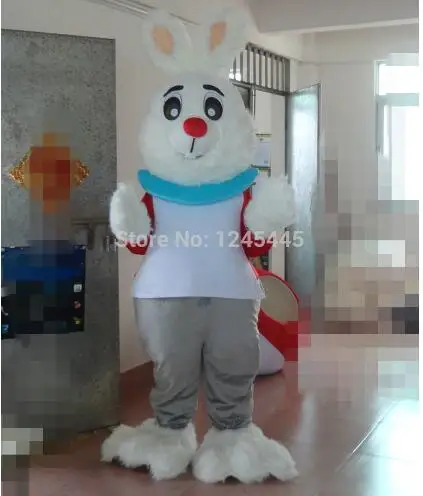 New Adult Deluxe Hot Selling Plush Rabbit Bunny Christmas Mascot Fancy Dress Halloween Costume Free Ship | Тематическая одежда и