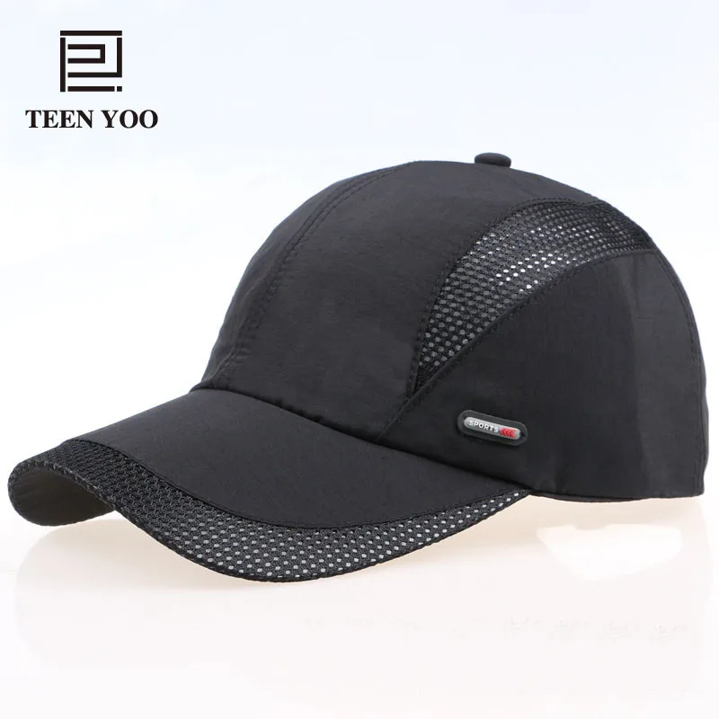 

Quick Dry Summer Sun Hat Visor Hip-Hop Bone Breathable Chapeu Casual Mesh Men Baseball Caps Summer Sunscreen Snapback Cap