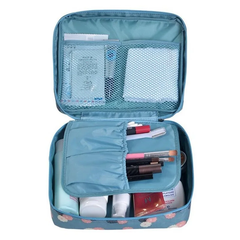 FGJLLOGJGSO 2018 Neceser Maquillaje العلامة التجارية المرأة التجميل حقيبة غسل المرحاض منظم حالة متعددة الوظائف سحاب عازل للماء ماكياج