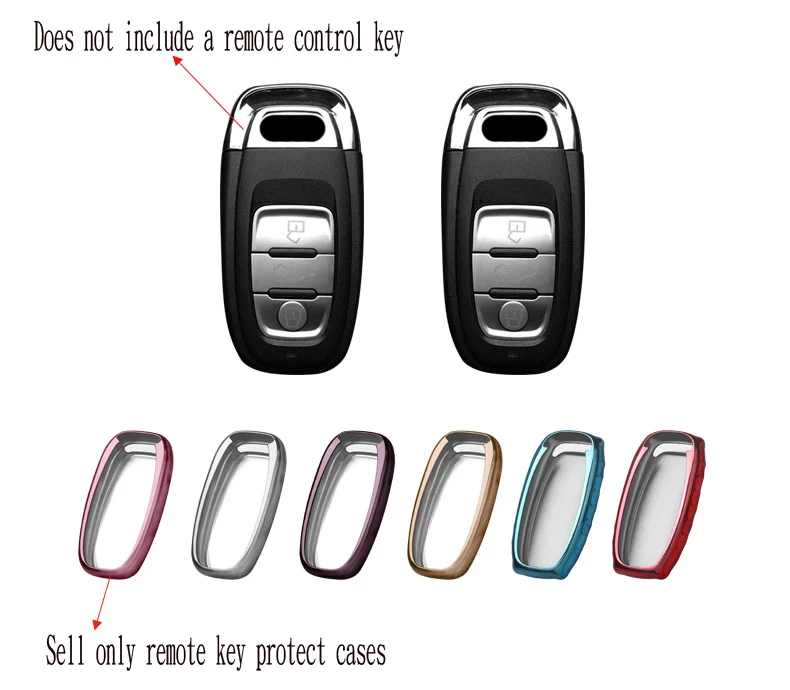 3 BTNS Pink Silicone Case Cover Remote Key Shell Holder For Audi A3 A4 S4 S5 Q5