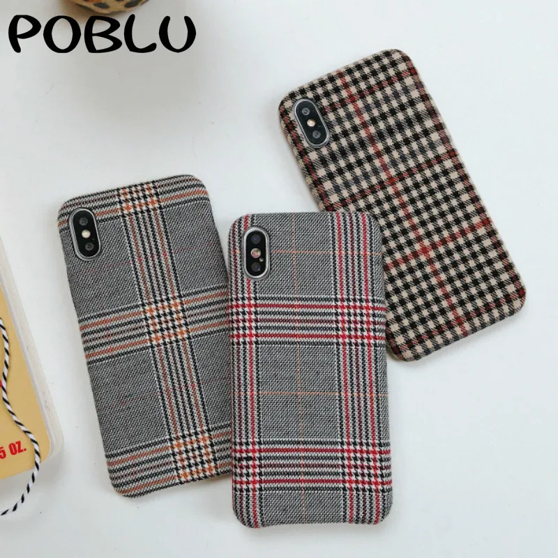 POBLU теплый шерстяной чехол для телефона iPhone XR XS Max iphone 6S 7 8 Plus в стиле ретро чехлы