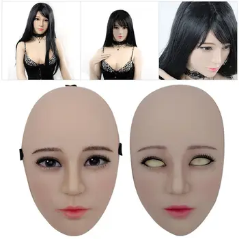 

Crossdresser Silica Gel Mask Transgender Realistic Artificial Human Skin Face Realistic Crossdresser Cosplay Repair Disguisement