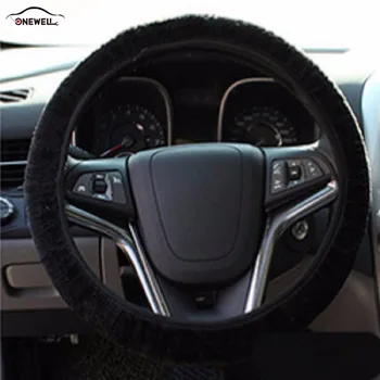 

Fashion Fur Plush Folding Type Car Steering Wheel Cover For Common Cars Autumn Winter