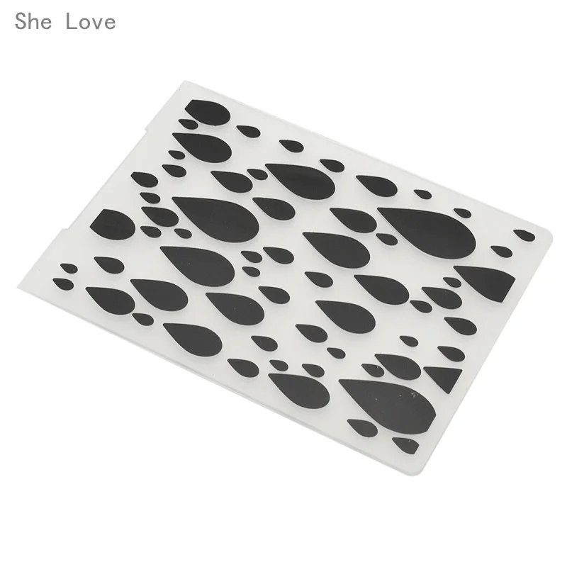 Chzimade Water Drop Plastic Embossing Folder Template Diy Scrapbooking Card Making Decoration Papercraft Stamps Aliexpress